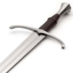 Close-up of sword hilt and guard