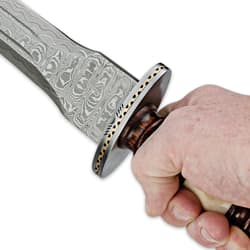 Legends In Steel Renaissance Heartwood and Bone Damascus Sword