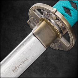 Shinwa Regal Katana Teal Sword Damascus