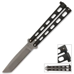 Bear Armor Piercing Black Butterfly Knife