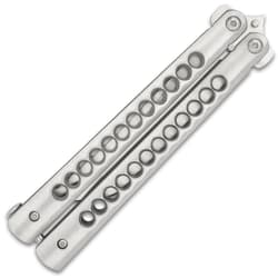 Silver Butterfly Knife Closed