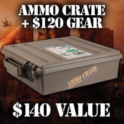 Doomsday Mystery Crate - Rugged Ammo Crate Packed with Assortment of Survival, Emergency, Outdoors, Bug-Out and Other Gear