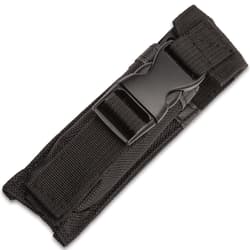 Black nylon sheath with buckle closure