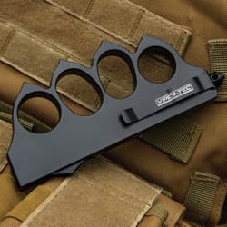 The OTF trench knife in its closed position