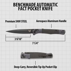 Diagram of Benchmade automatic pocket knife