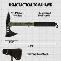 Diagram of USMC tactical tomahawk with specifications