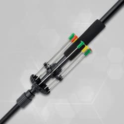 The blowdarts in the quiver on the blowgun