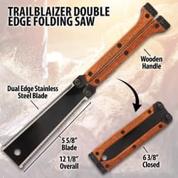 Trailblazer double edge folding saw with specs