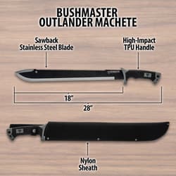 Dimension shot of the machete.