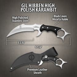 Gil Hibben High Polish Karambit With Sheath