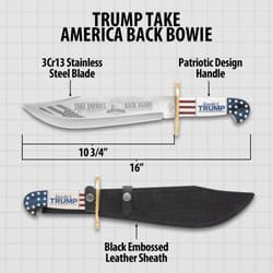 Diagram of knife with measurements and features