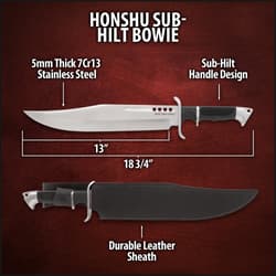 Diagram of knife dimensions and features