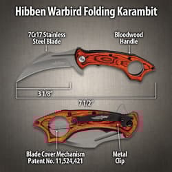 Hibben Firebird Karambit wood specifications