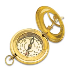 A detailed view of the compass in its open position