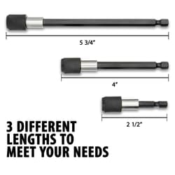 The lengths of each extension drill bit