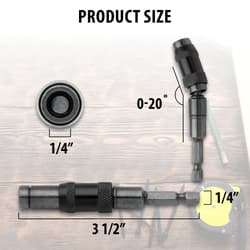 The dimensions of the pivoting drill bit