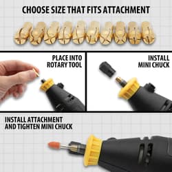 Details and features of the Mini Drill Chuck Adapters.