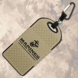 Back view of solar power bank with Marines logo