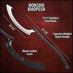 Honshu curved 7Cr13 stainless steel sickle style blade