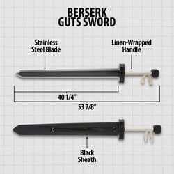 Diagram of sword dimensions and features