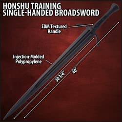 Details and features of the Training Single-Handed Broadsword.