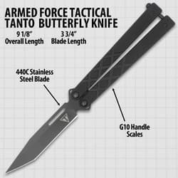 Tanto Butterfly Knife specifications