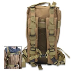 Rear image of the Assault Backpack.