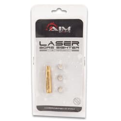 AIMS .223 Rem Laser Bore Sighter - Brass Construction, Red Laser, 5mW Power, 635/655NM Wavelength, Weighs 1.5 Oz