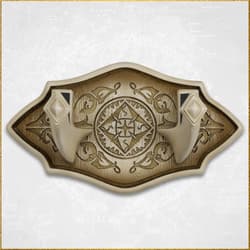 Decorative wall mount with intricate design and hooks