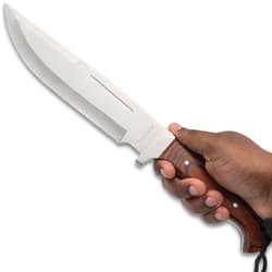 Timber Rattler Ironwood Bowie in hand
