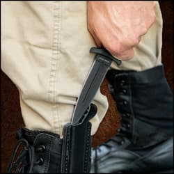 Timber Wolf Tactical Boot Knife with Clip-on Leather Sheath