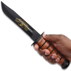 USMC Anniversary Knife in hand