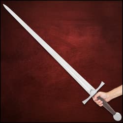 Historic Forge Two-Handed Medieval Sword in hand
