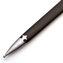 Close-up of sword sheath tip
