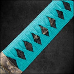 Shinwa Regal Katana Teal Sword Damascus