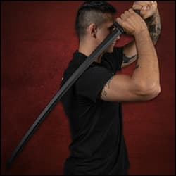 Honshu Practice Katana - One-Piece Polypropylene Construction, Textured Handle, Mimics Real Katana, For Training - Length 41”