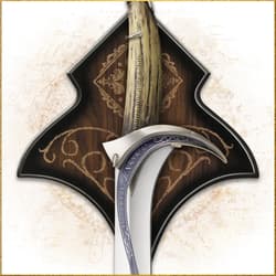 A mounted display of Orcrist's sword is shown here.