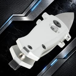 Close-up of knife's pointed end and clip