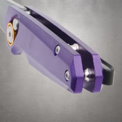 Close-up of knife handle with pocket clip