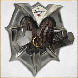 Close-up of Sauron's mace wall mount with ring detail