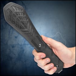 Night Watchman Blackjack Slapper - Solid TPR Rubber Construction, Molded Texture, Genuine Leather Handle Strap - Length 10”