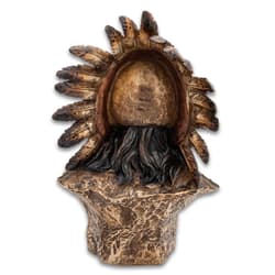 Indian Head Sculpture Back