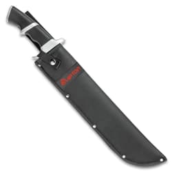 Raptor Machete With Sheath - Stainless Steel Blade, Pakkawood Handle, Stainless Steel Guard And Pommel - Length 20 1/2”