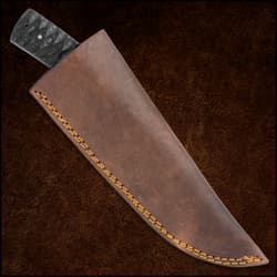 The knife shown from blade to handle