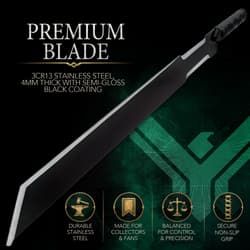 Premium 3CR13 stainless steel blade with black coating