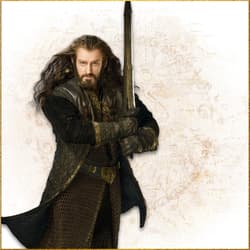 Character in armor holding a sword against a map backdrop
