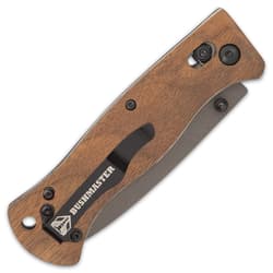 The Bushcraft Explorer Pocket Knife also has the hard and durable zebra wood as the material for its handle scales