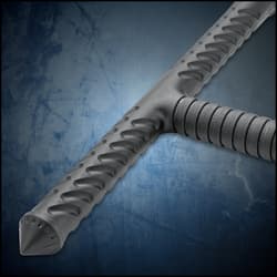 Night Watchman Tac-Tonfa Baton - Solid One-Piece Polypropylene Construction, Grippy Handle - Length 23 1/2”