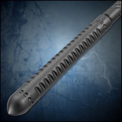 Night Watchman Tac-Tonfa Baton - Solid One-Piece Polypropylene Construction, Grippy Handle - Length 23 1/2”