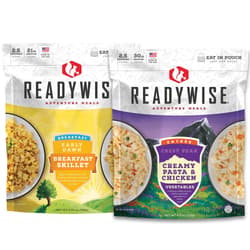 ReadyWise adventure meals: breakfast skillet and creamy pasta